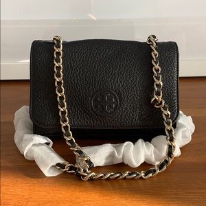 Tory Burch Bombe Shrunken Leather Shoulder Bag